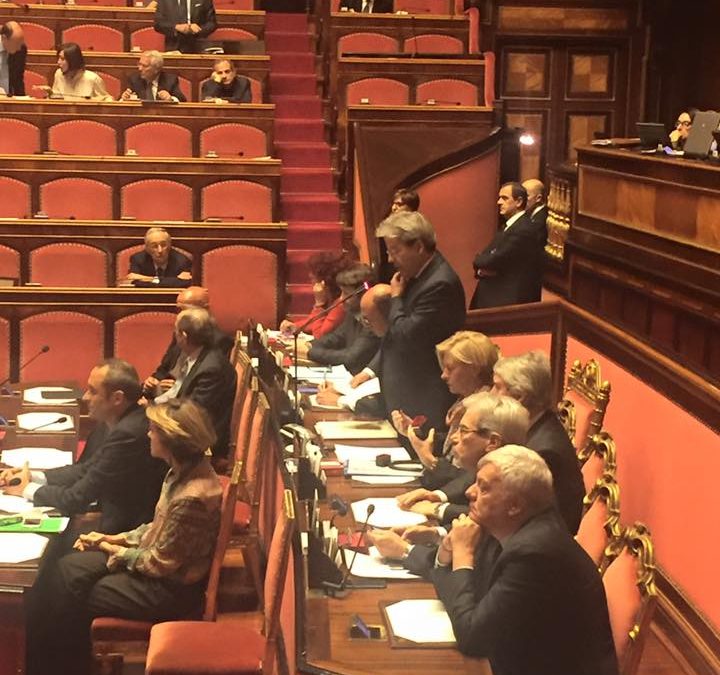 Fiducia al Governo Gentiloni