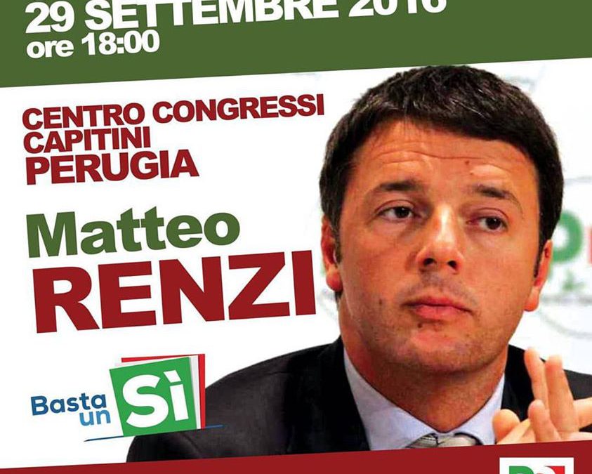 Matteo Renzi a Perugia per il Sì